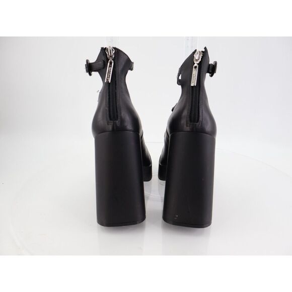 Larroude Alexa Gladiator Platform Heels Platform Pump Size 10 Black Leather Boho - Picture 5 of 14